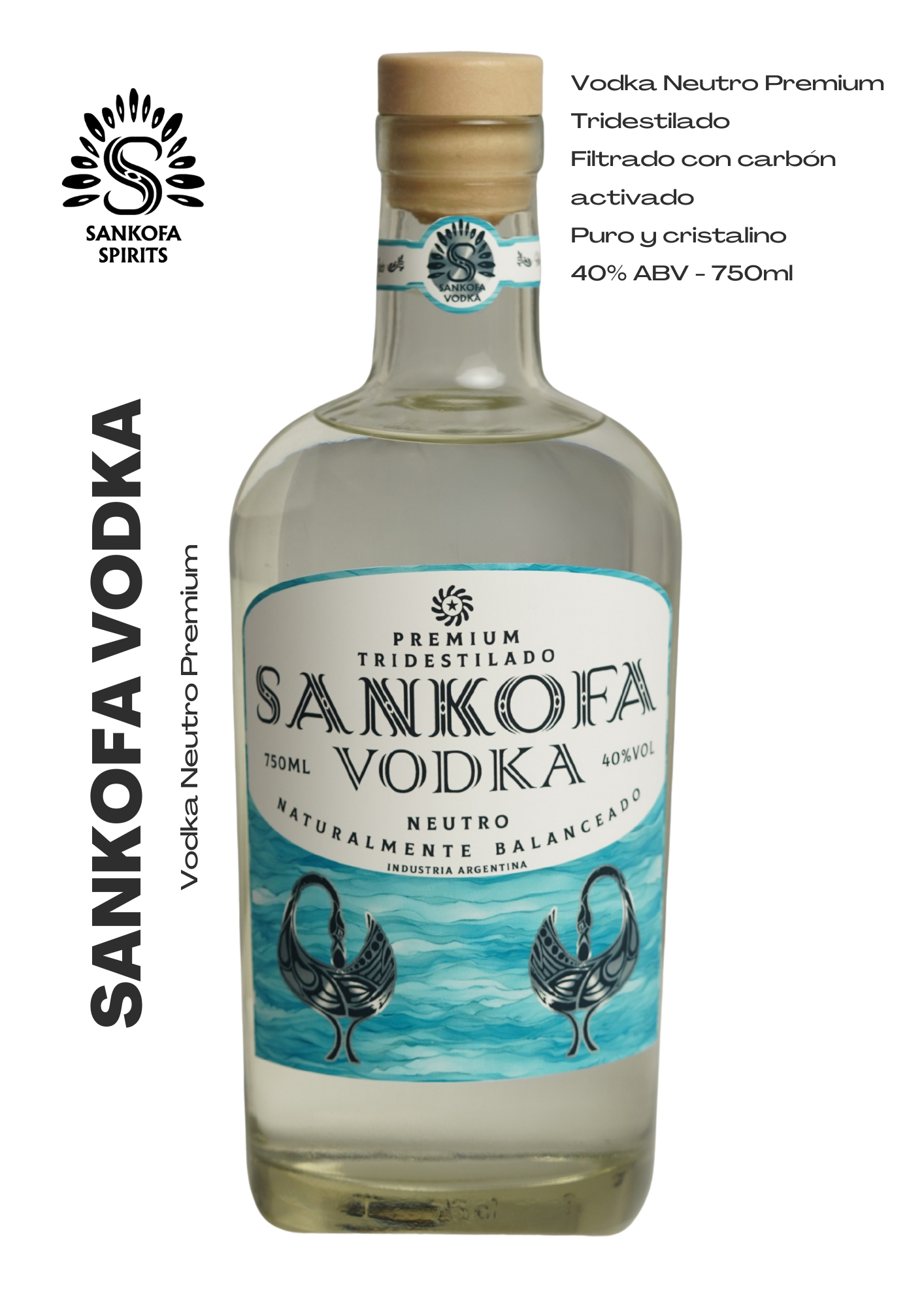 Vodka Neutro Premium Sankofa Vodka Neutro Premium Sankofa